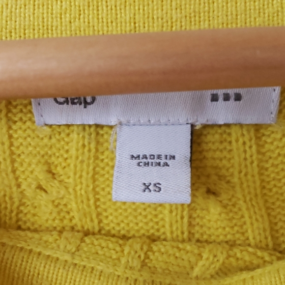 Gap Yellow Knit Boat neck Sweater - Picture 3 of 8